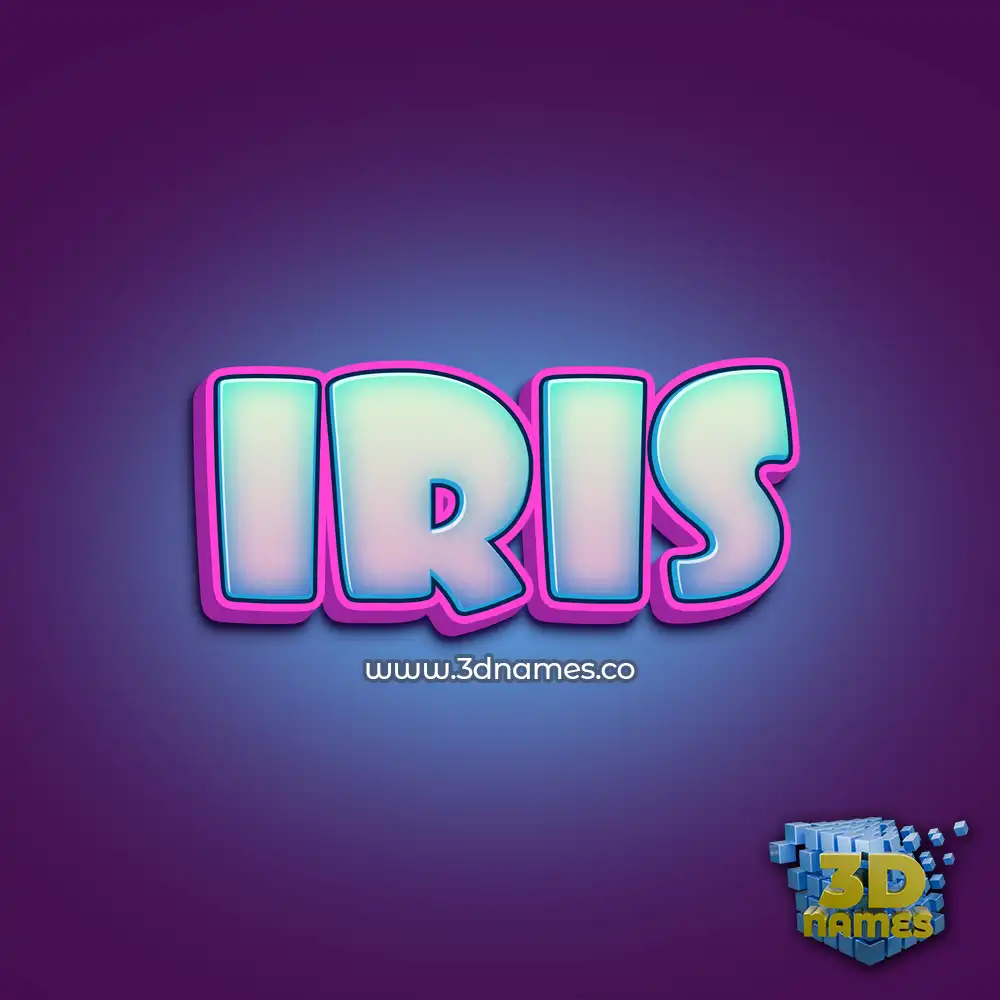 iris in Phat Purple style - 3D name wallpaper
