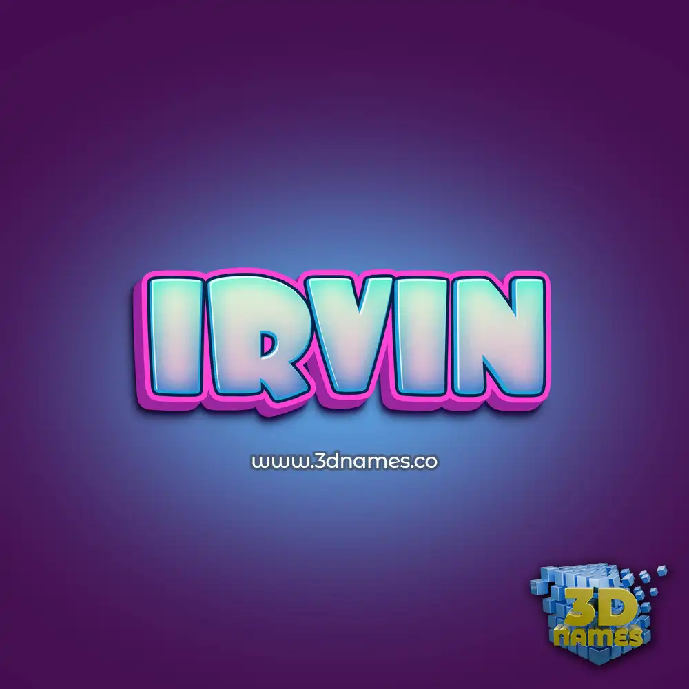 irvin in Phat Purple style - 3D name wallpaper
