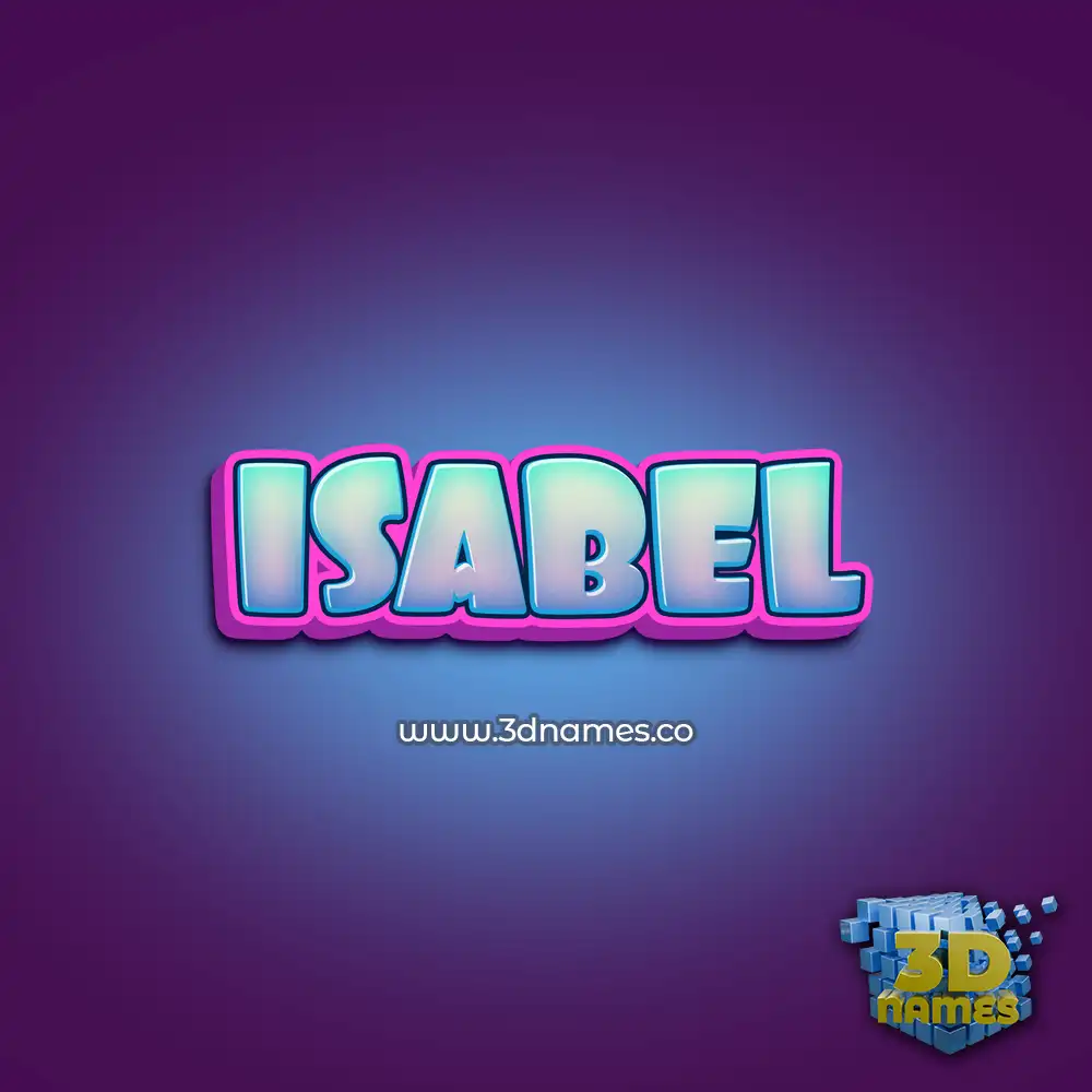 isabel in Phat Purple style - 3D name wallpaper