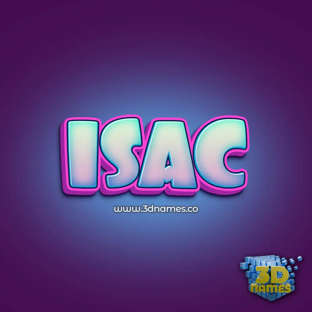 isac in Phat Purple style - 3D name wallpaper