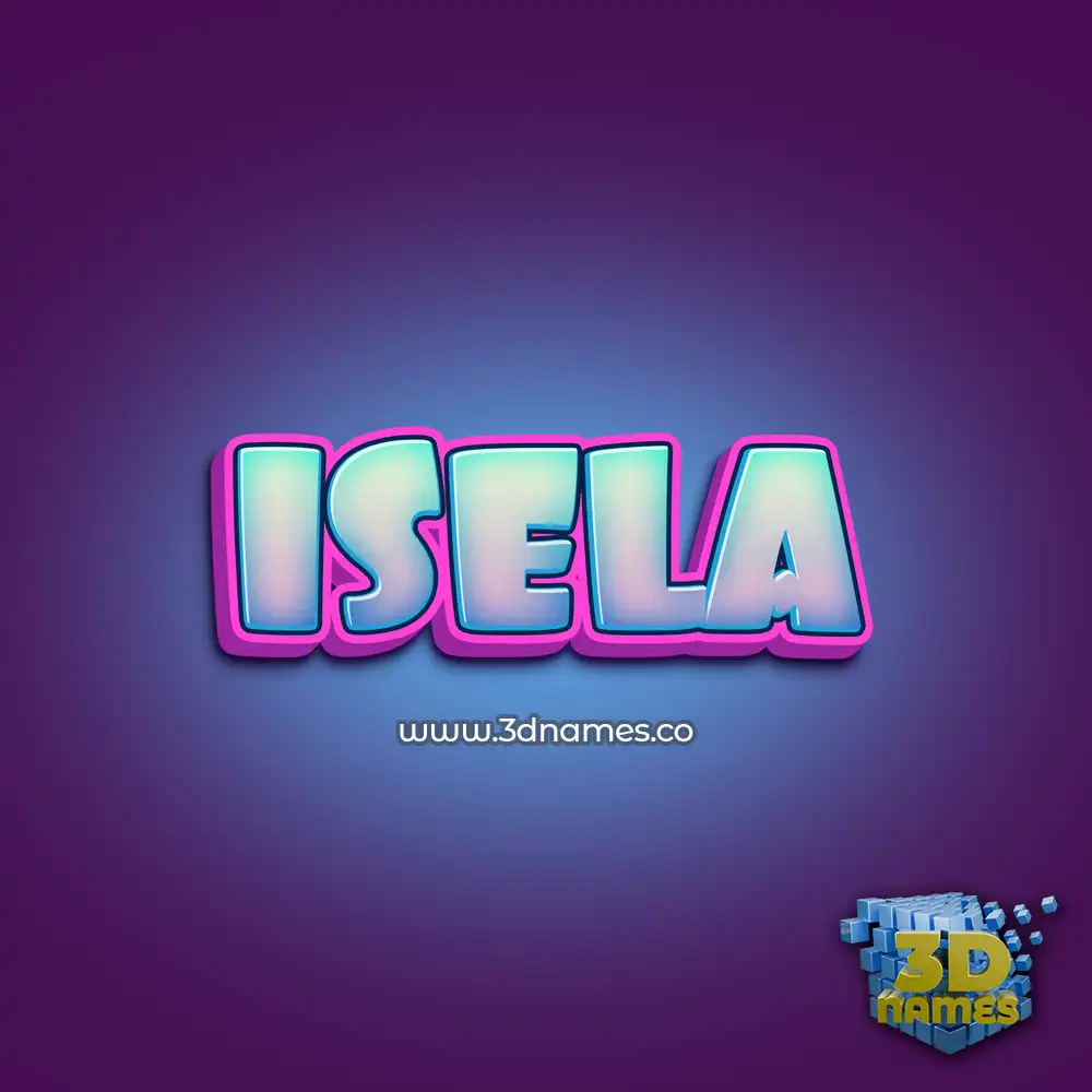 isela in Phat Purple style - 3D name wallpaper