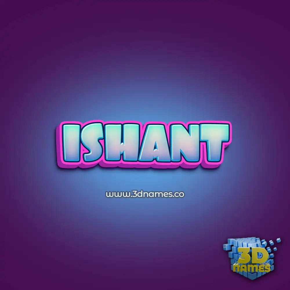 ishant in Phat Purple style - 3D name wallpaper