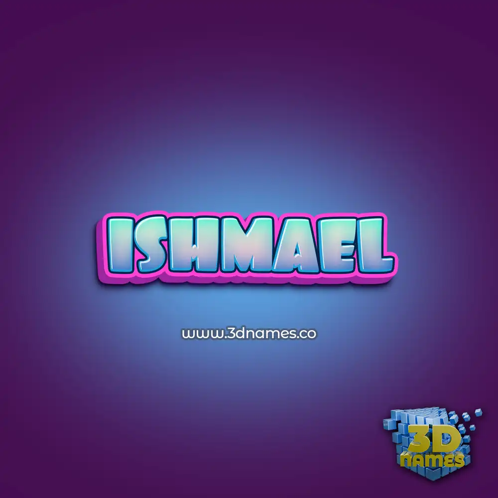 ishmael in Phat Purple style - 3D name wallpaper