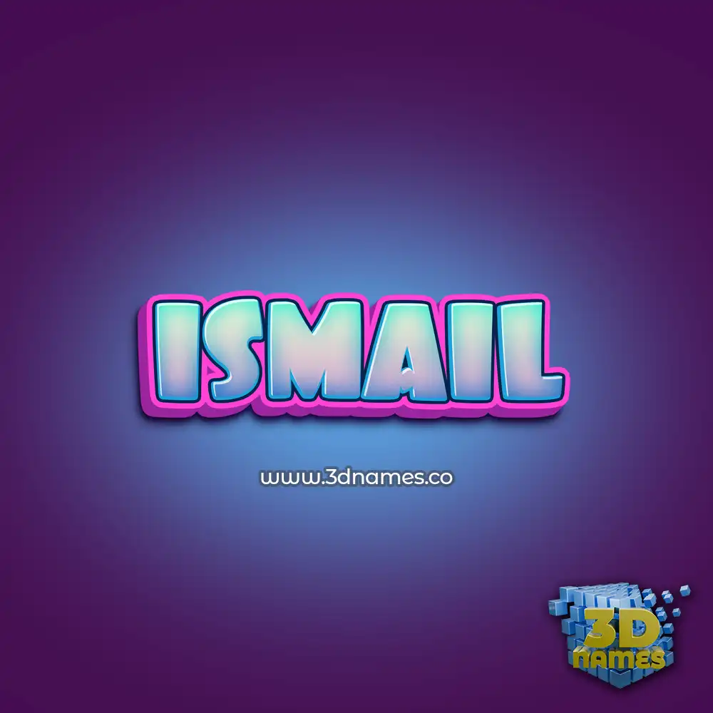 ismail in Phat Purple style - 3D name wallpaper