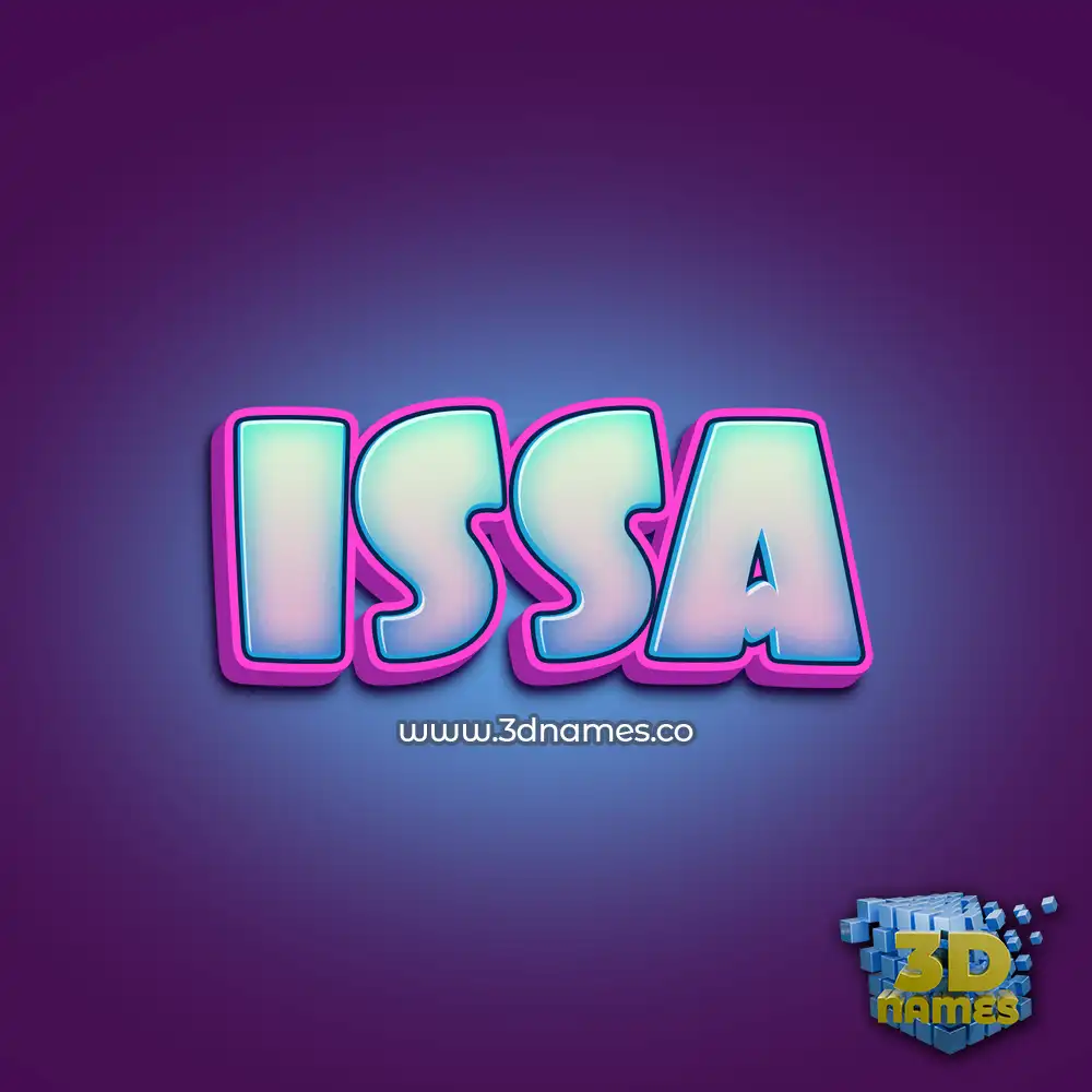 issa in Phat Purple style - 3D name wallpaper