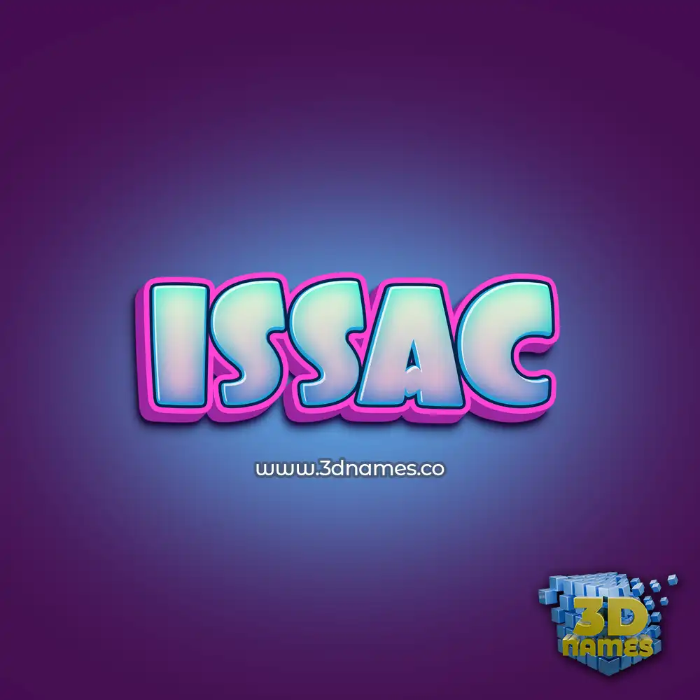 issac in Phat Purple style - 3D name wallpaper