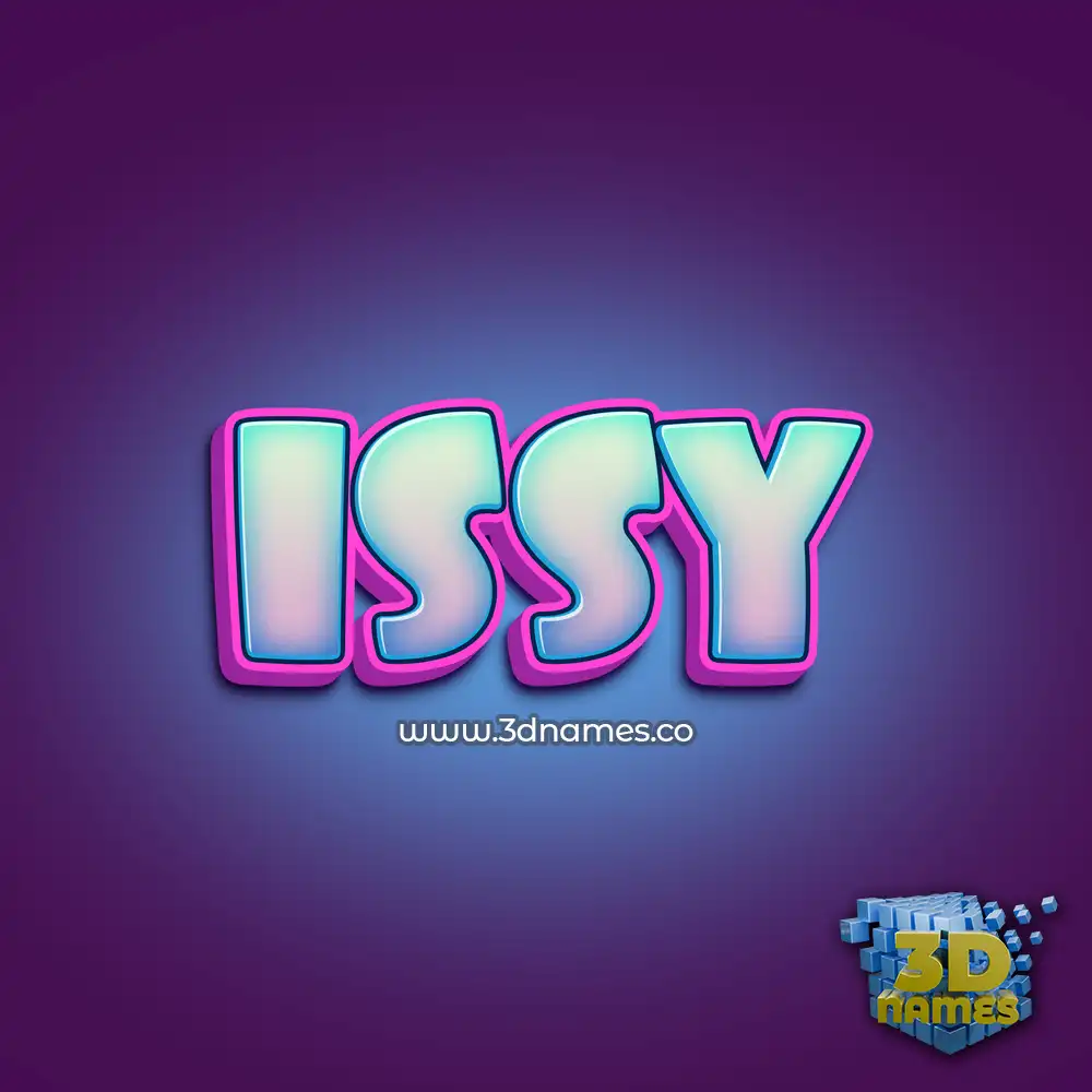 issy in Phat Purple style - 3D name wallpaper