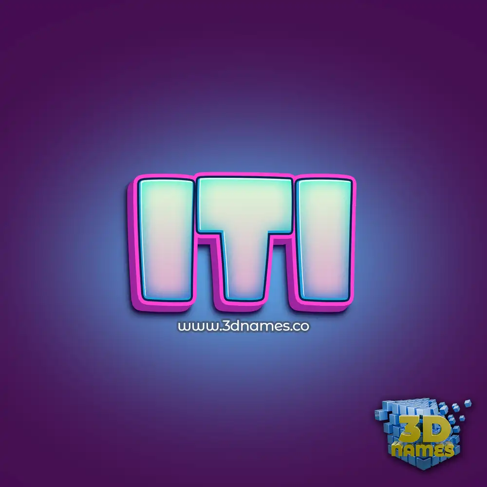 iti in Phat Purple style - 3D name wallpaper