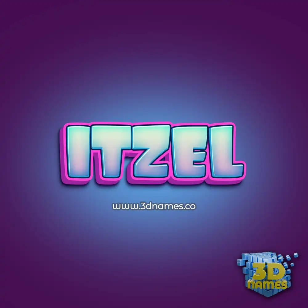itzel in Phat Purple style - 3D name wallpaper