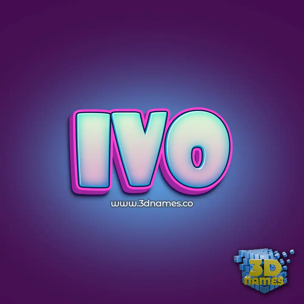 ivo in Phat Purple style - 3D name wallpaper