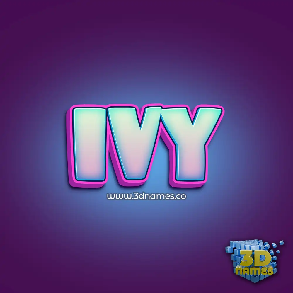ivy in Phat Purple style - 3D name wallpaper