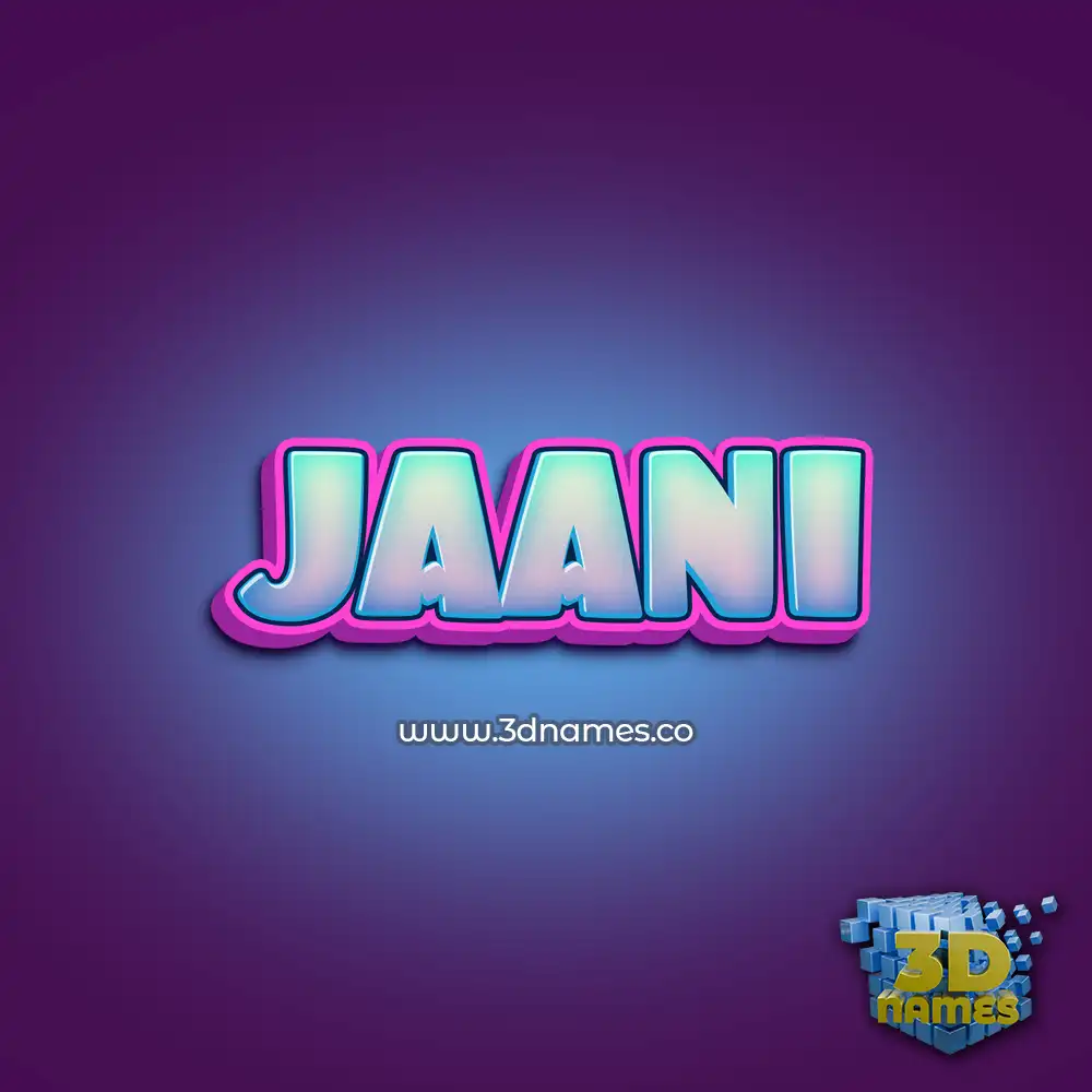 jaani in Phat Purple style - 3D name wallpaper
