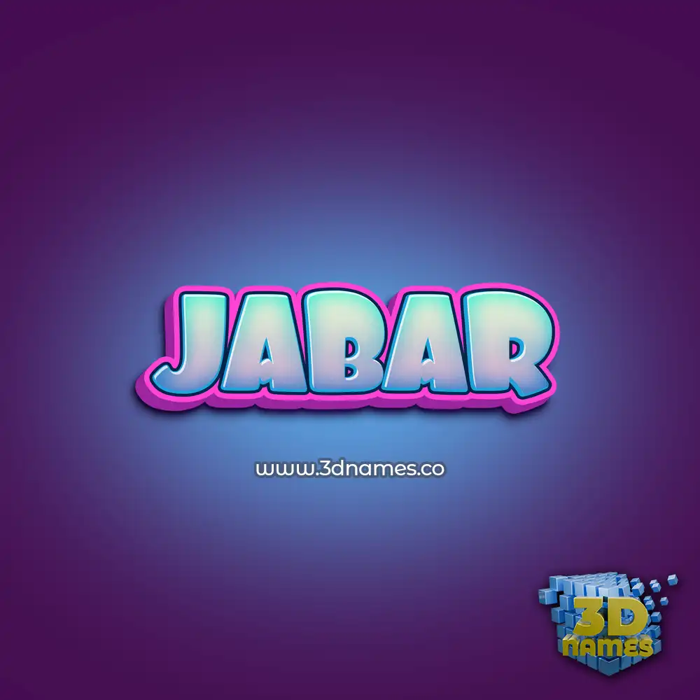 jabar in Phat Purple style - 3D name wallpaper