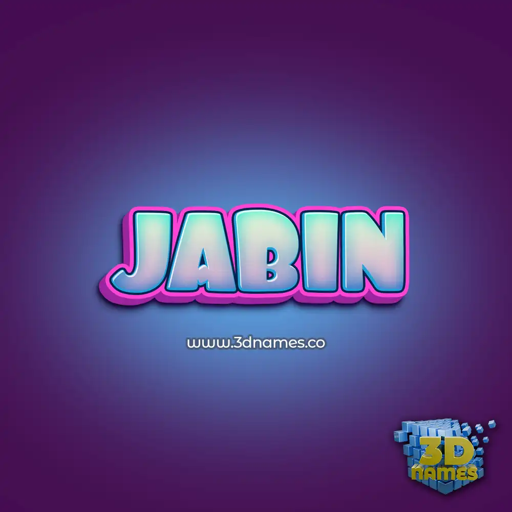 jabin in Phat Purple style - 3D name wallpaper