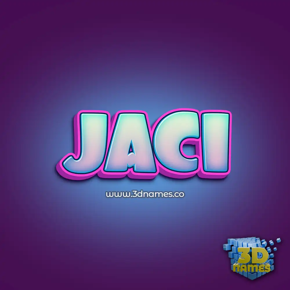 jaci in Phat Purple style - 3D name wallpaper