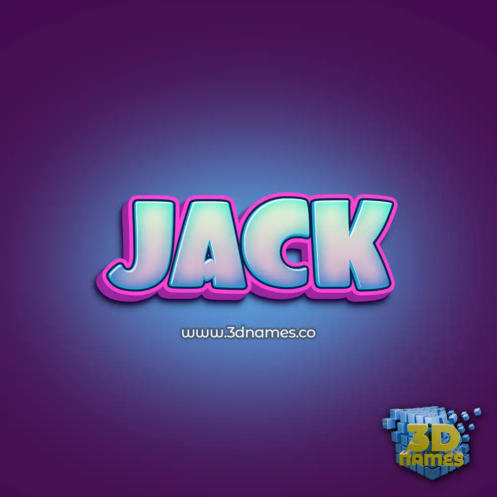 jack in Phat Purple style - 3D name wallpaper