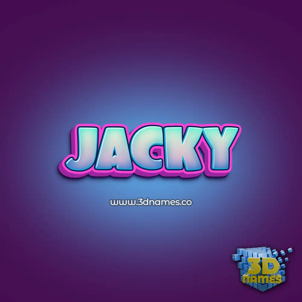 jacky in Phat Purple style - 3D name wallpaper