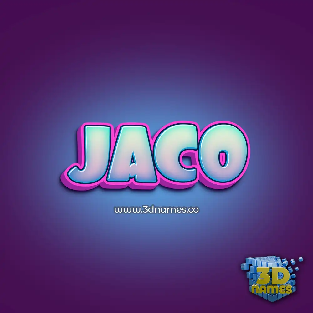 jaco in Phat Purple style - 3D name wallpaper