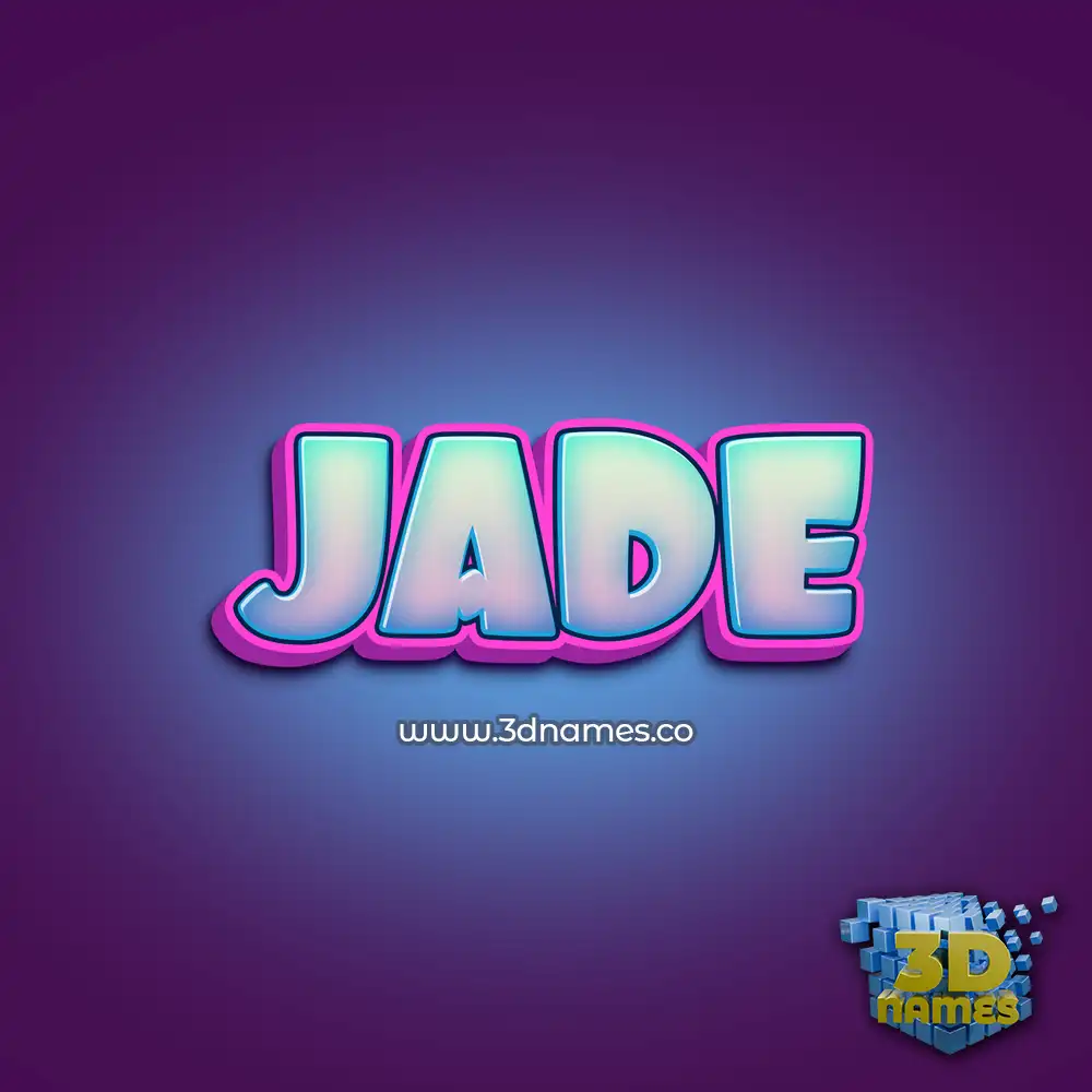 jade in Phat Purple style - 3D name wallpaper