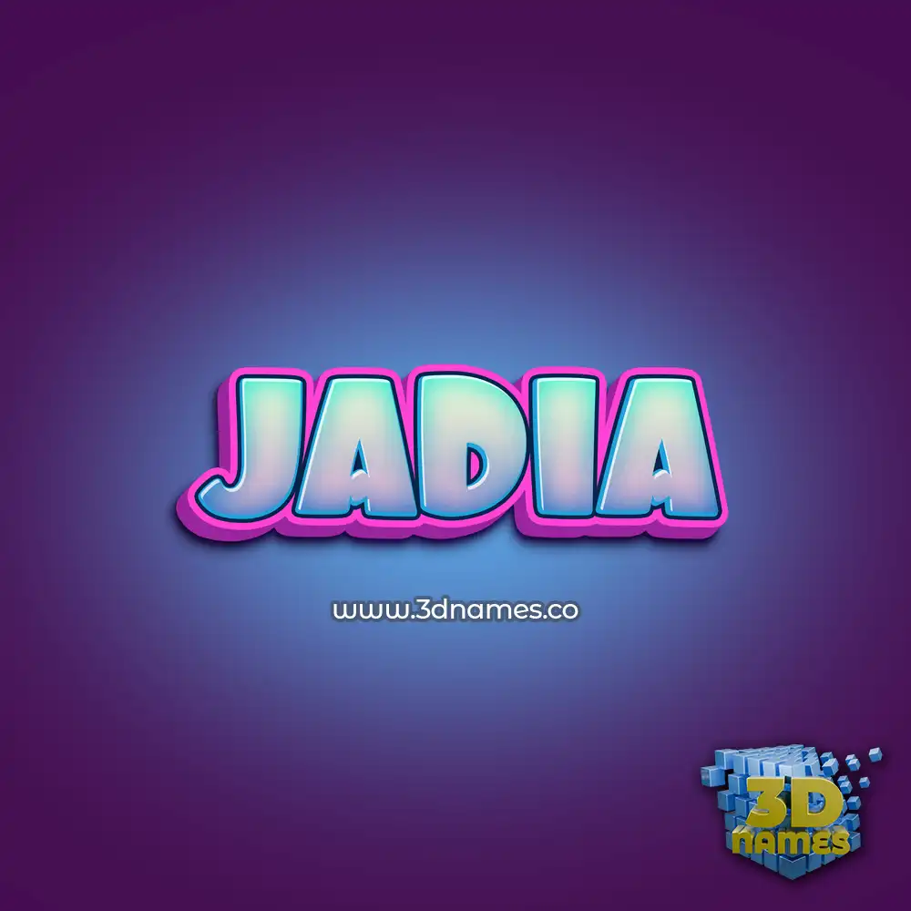 jadia in Phat Purple style - 3D name wallpaper