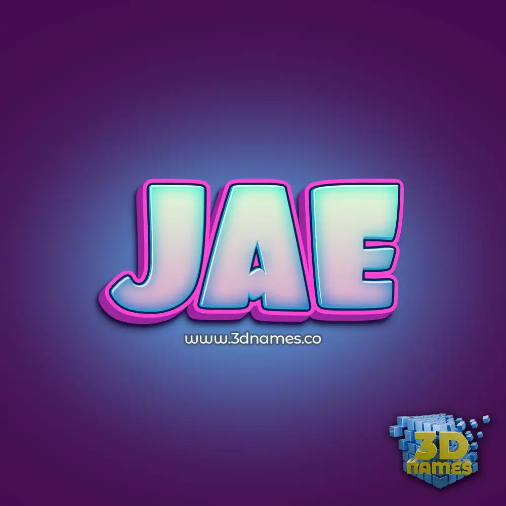 jae in Phat Purple style - 3D name wallpaper