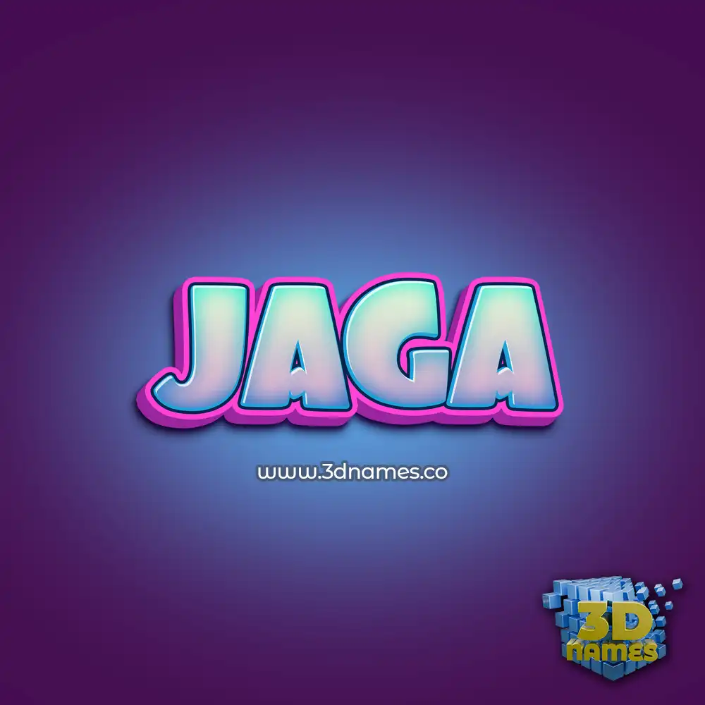 jaga in Phat Purple style - 3D name wallpaper