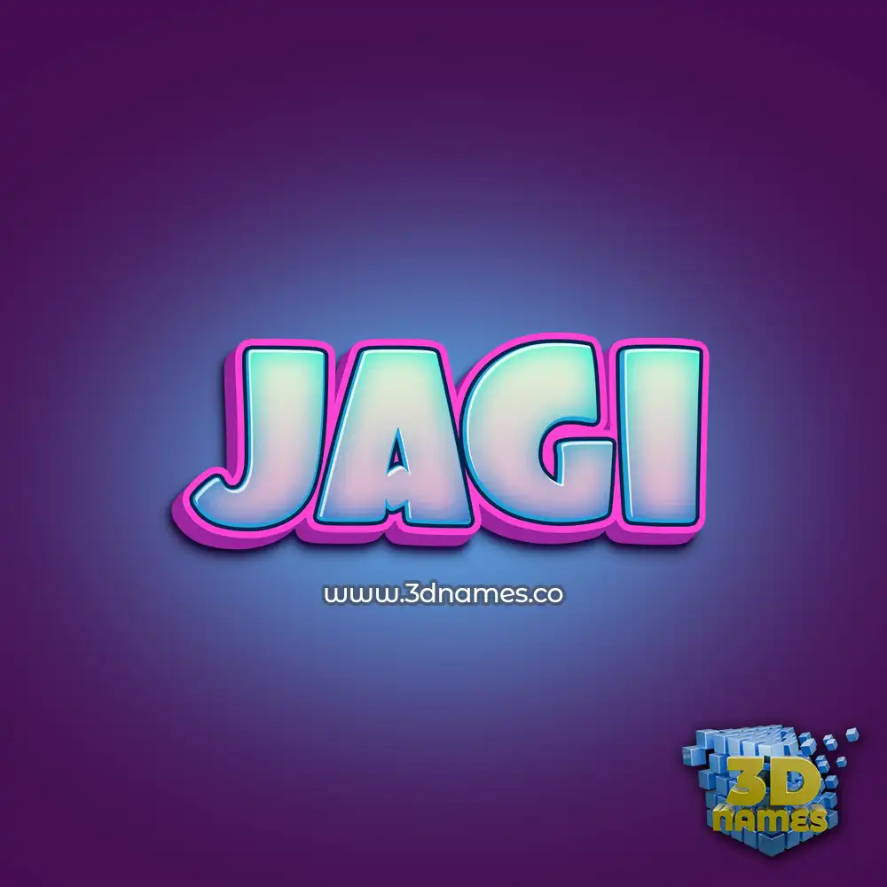 jagi in Phat Purple style - 3D name wallpaper
