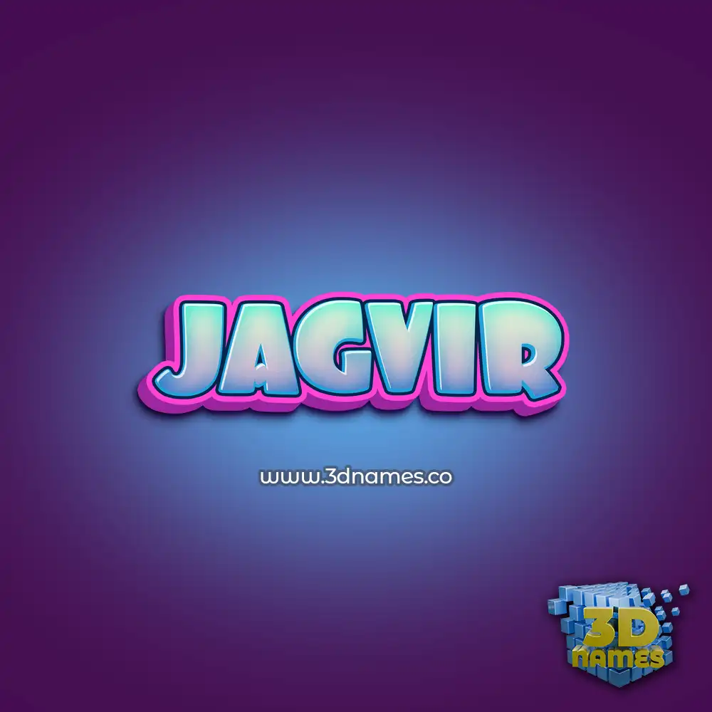 jagvir in Phat Purple style - 3D name wallpaper