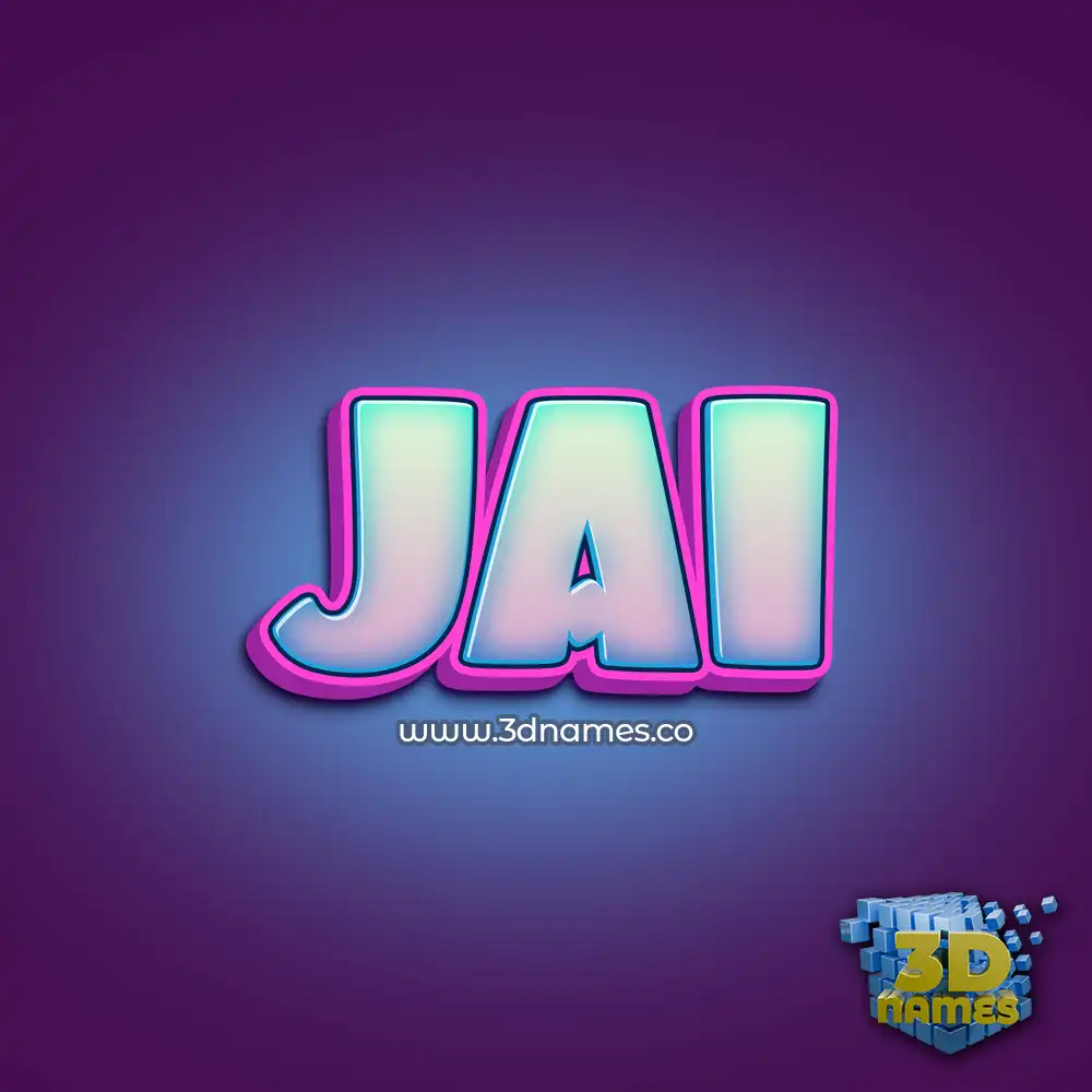 jai in Phat Purple style - 3D name wallpaper