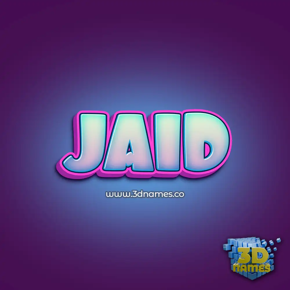jaid in Phat Purple style - 3D name wallpaper