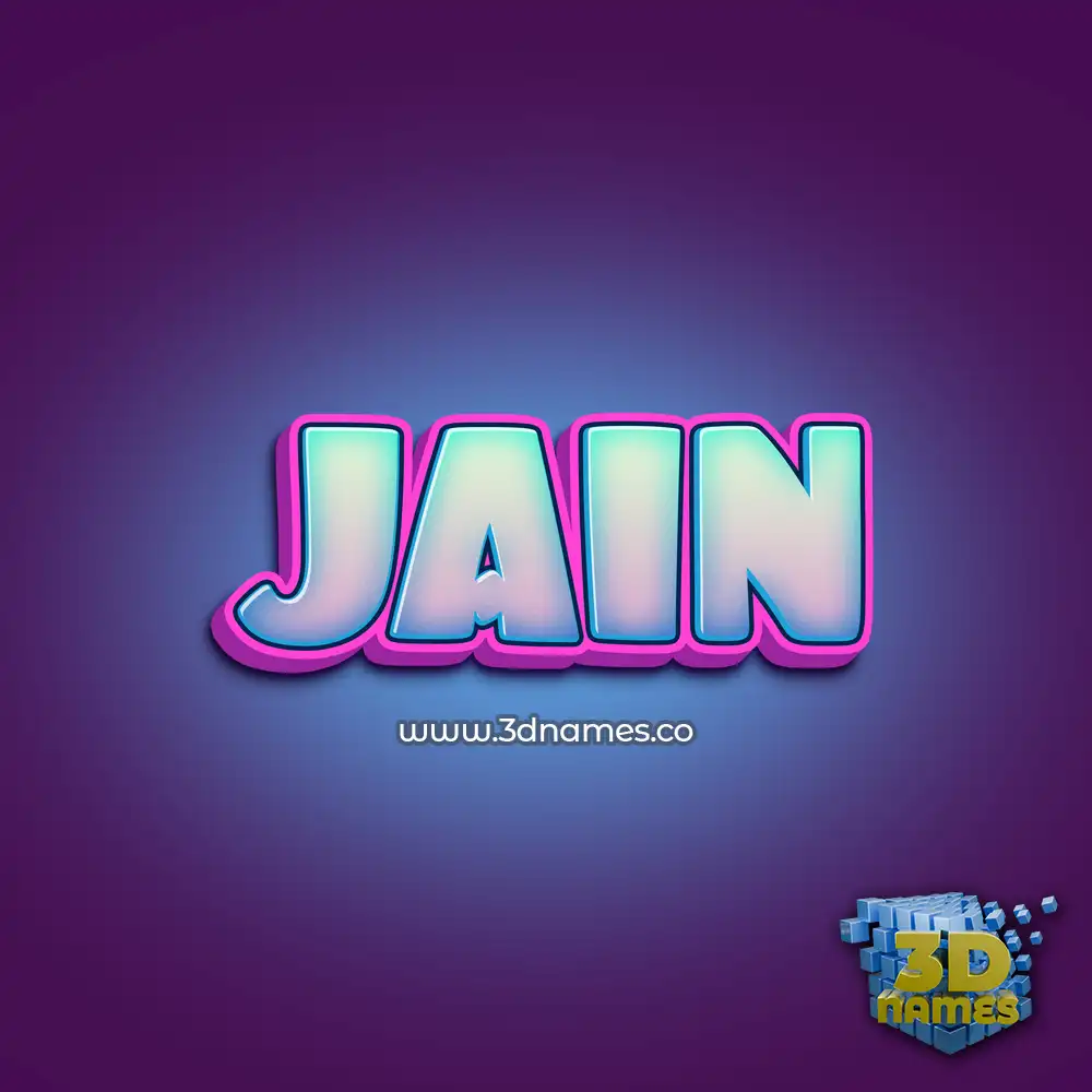 jain in Phat Purple style - 3D name wallpaper