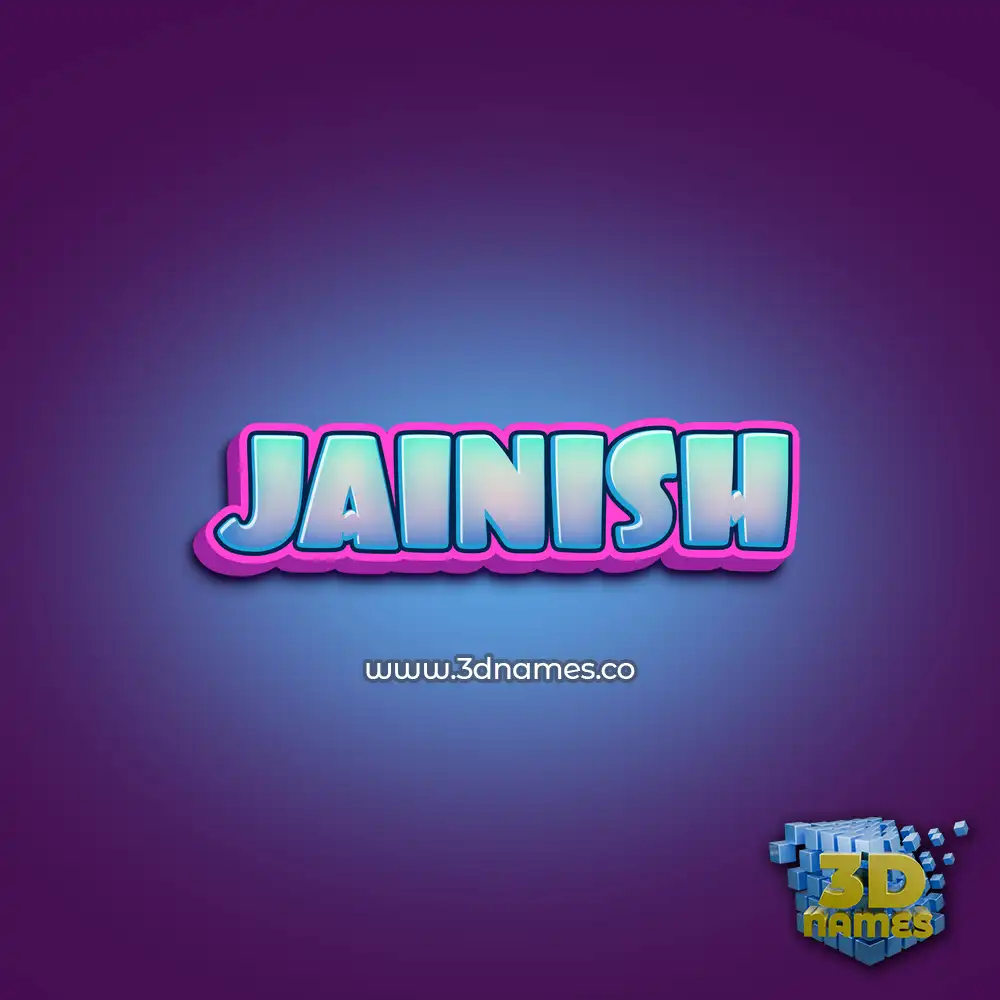 jainish in Phat Purple style - 3D name wallpaper