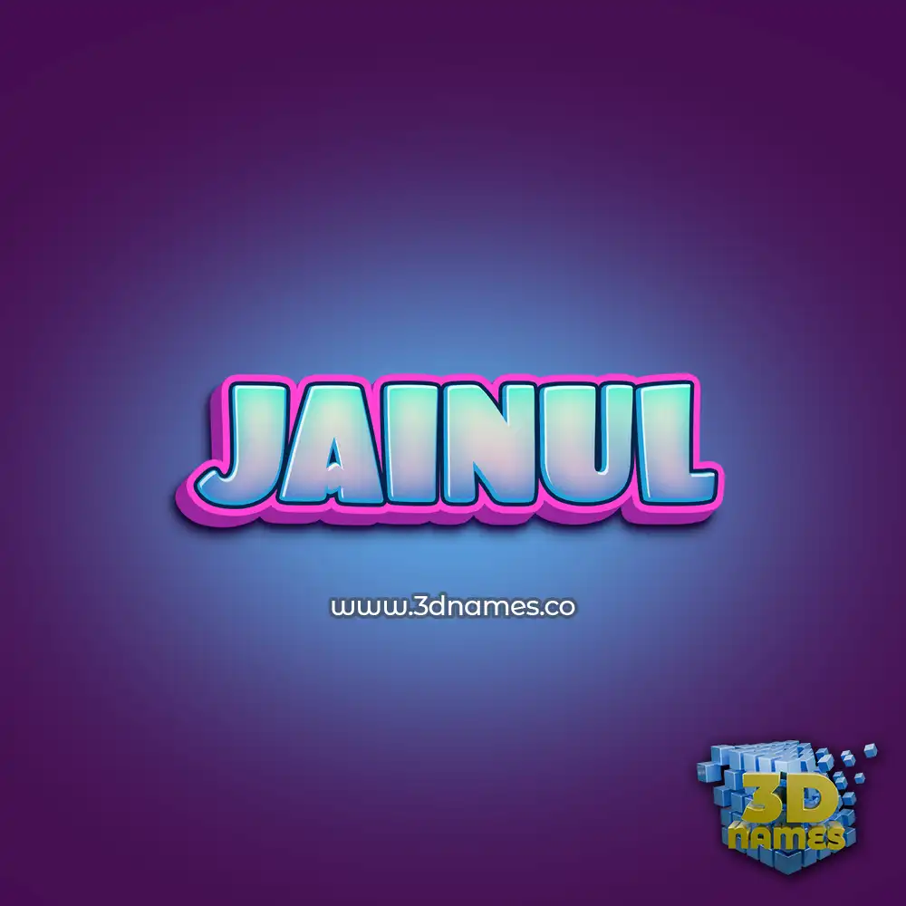 jainul in Phat Purple style - 3D name wallpaper