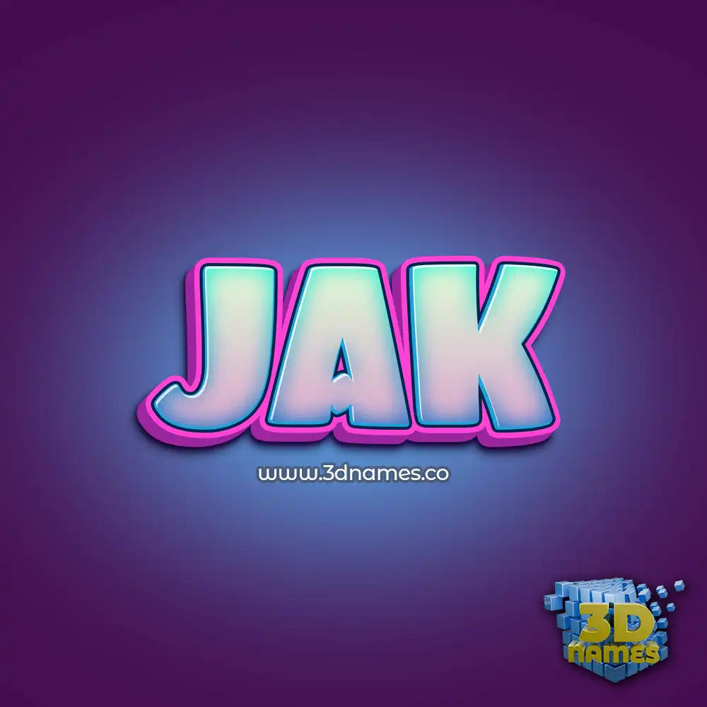 jak in Phat Purple style - 3D name wallpaper