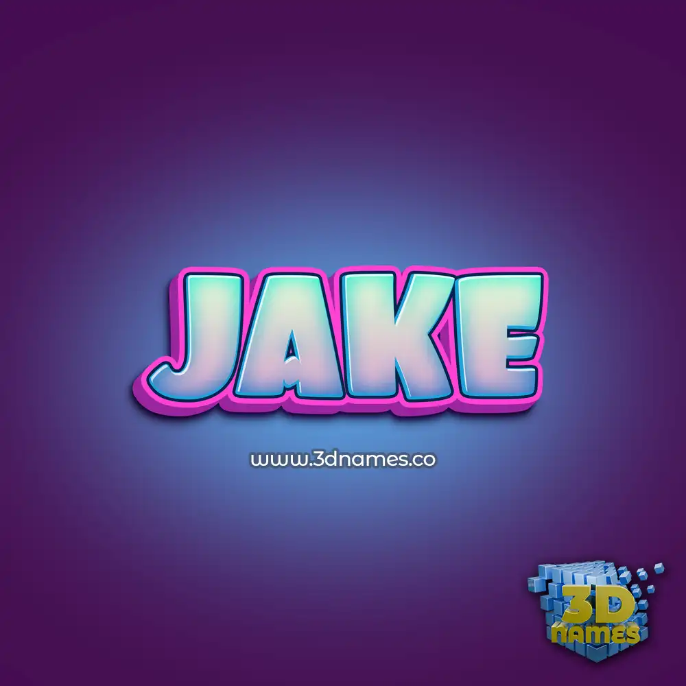 jake in Phat Purple style - 3D name wallpaper