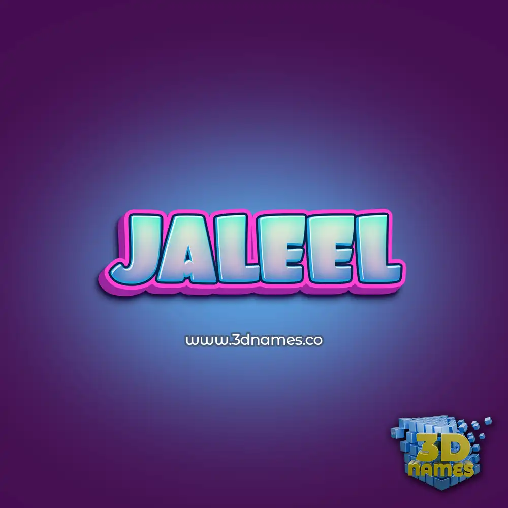 jaleel in Phat Purple style - 3D name wallpaper