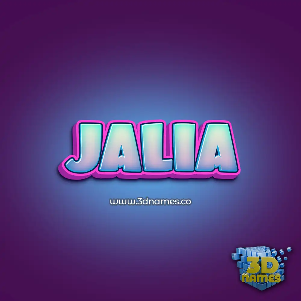 jalia in Phat Purple style - 3D name wallpaper