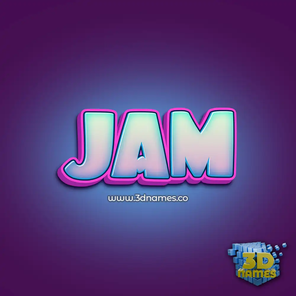 jam in Phat Purple style - 3D name wallpaper