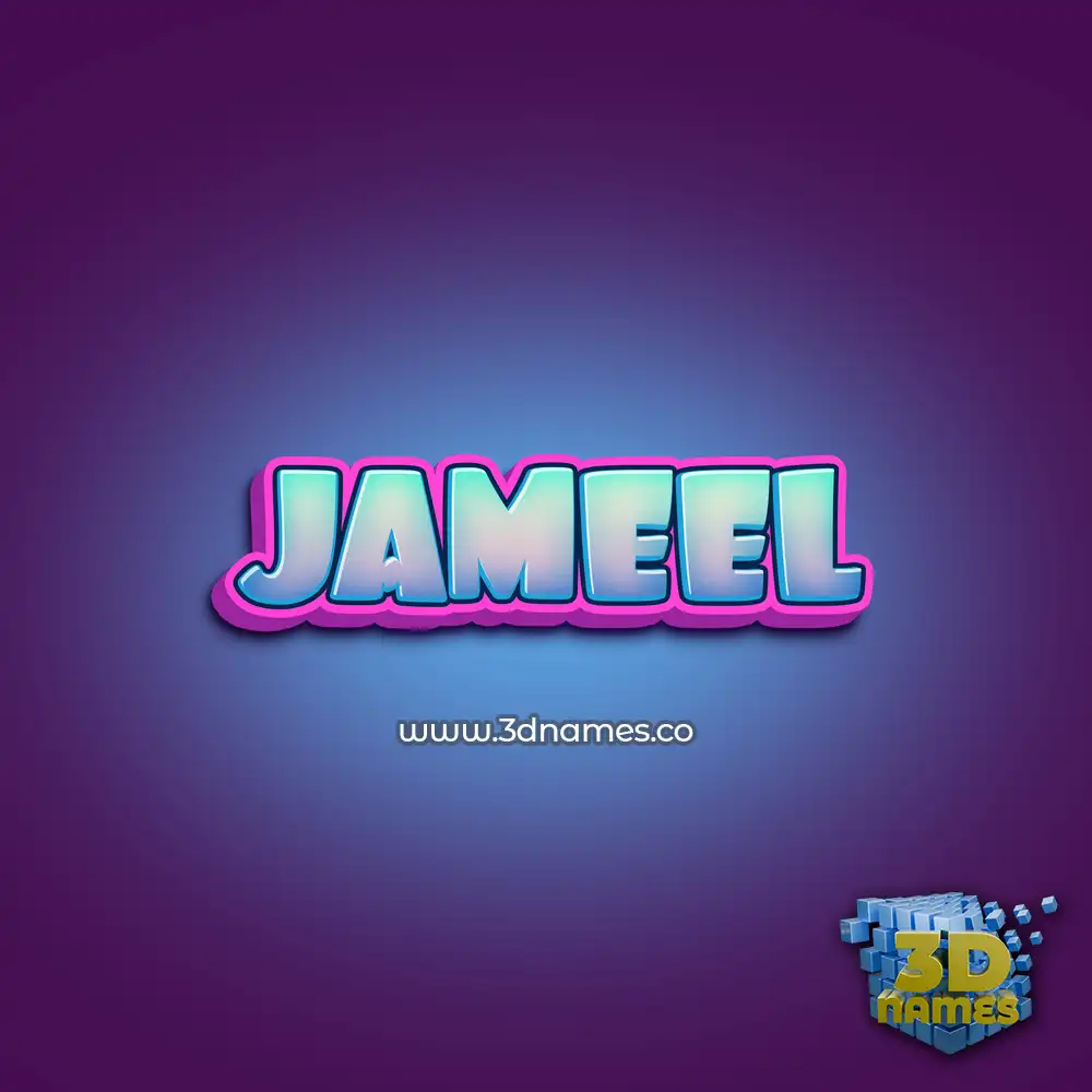 jameel in Phat Purple style - 3D name wallpaper