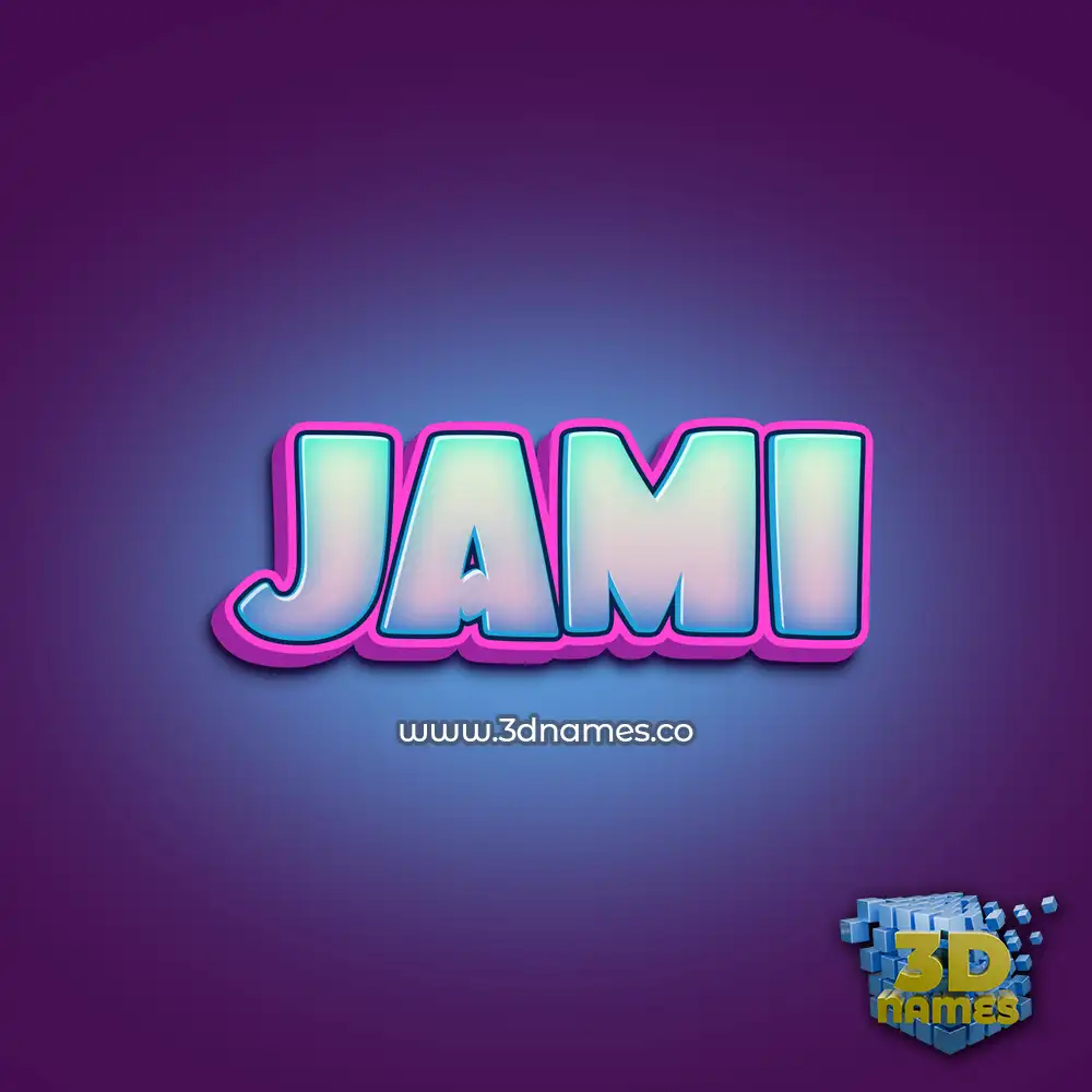 jami in Phat Purple style - 3D name wallpaper