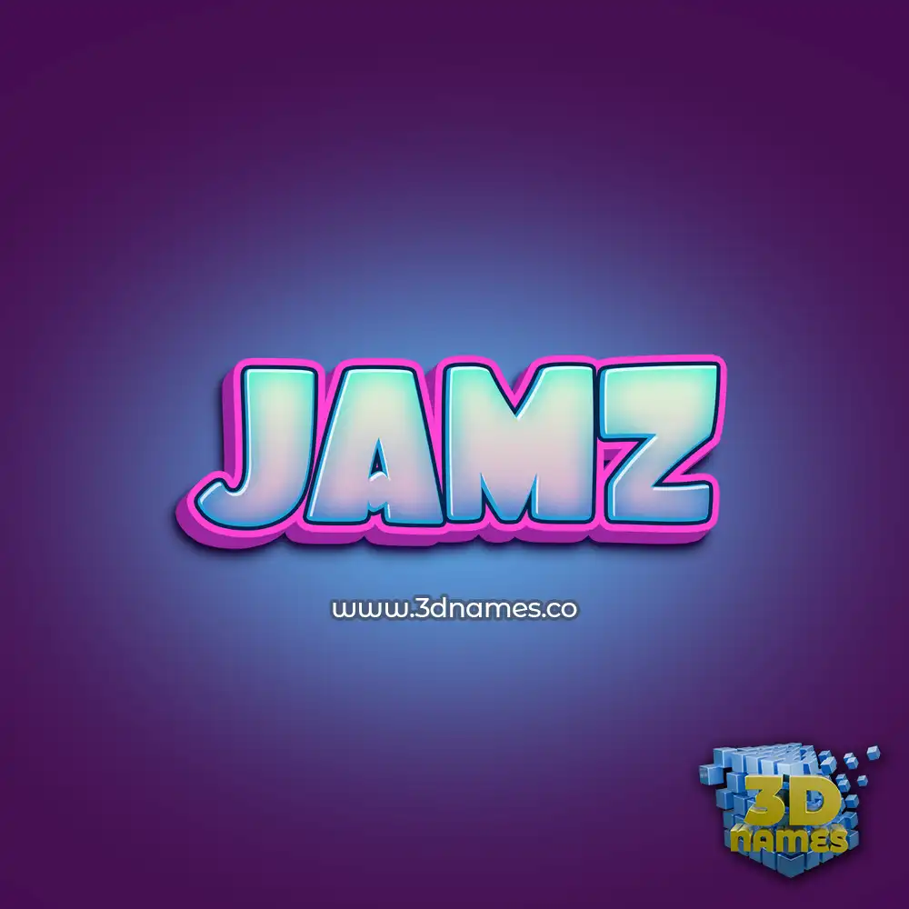 jamz in Phat Purple style - 3D name wallpaper