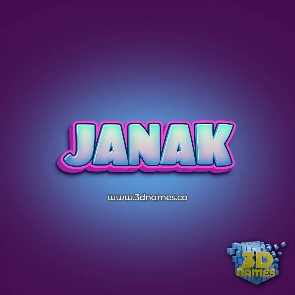 janak in Phat Purple style - 3D name wallpaper