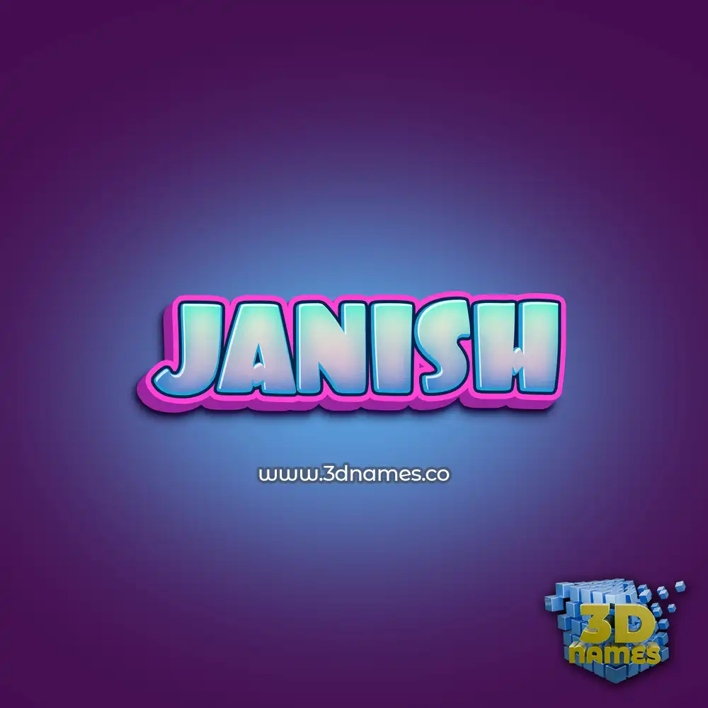 janish in Phat Purple style - 3D name wallpaper