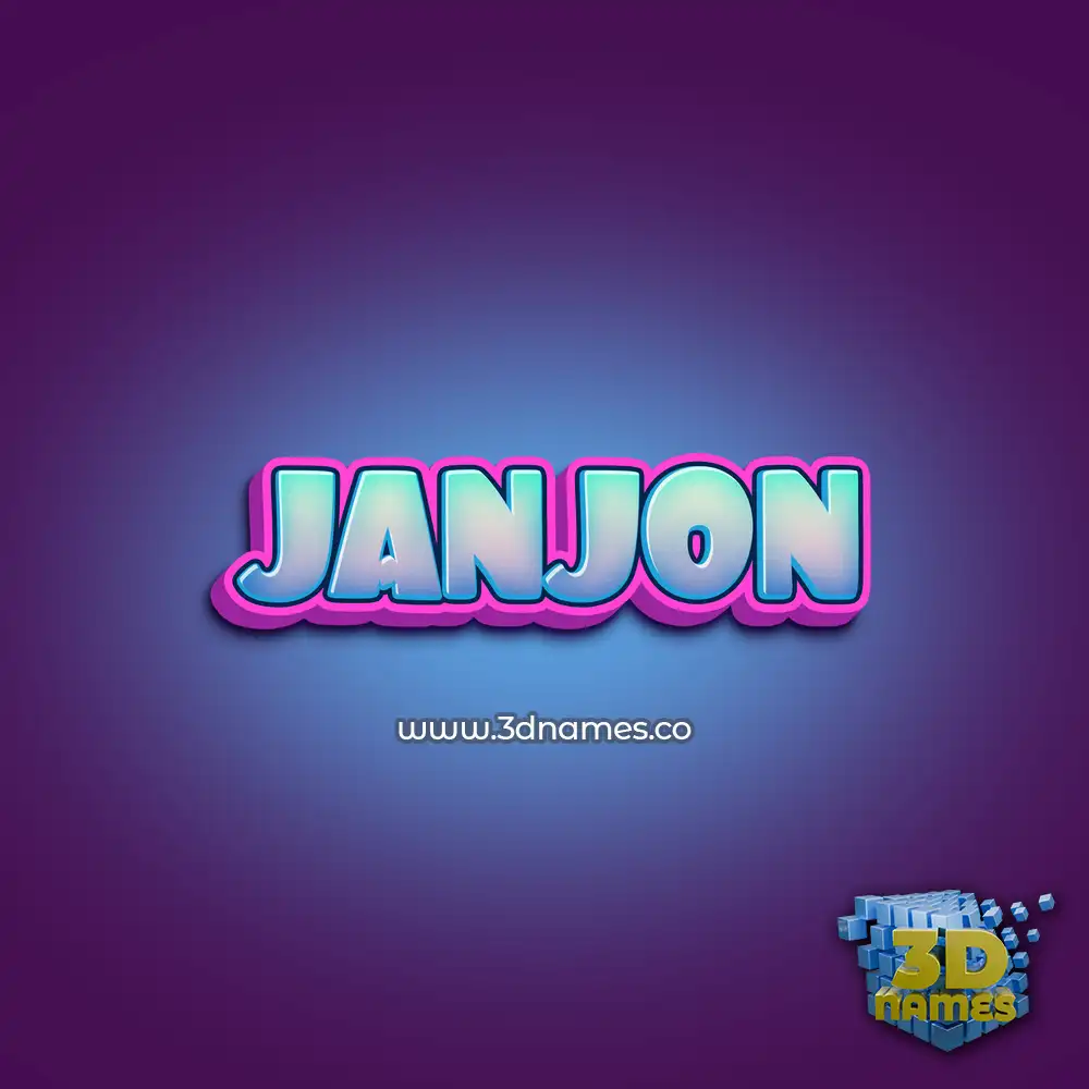 janjon in Phat Purple style - 3D name wallpaper