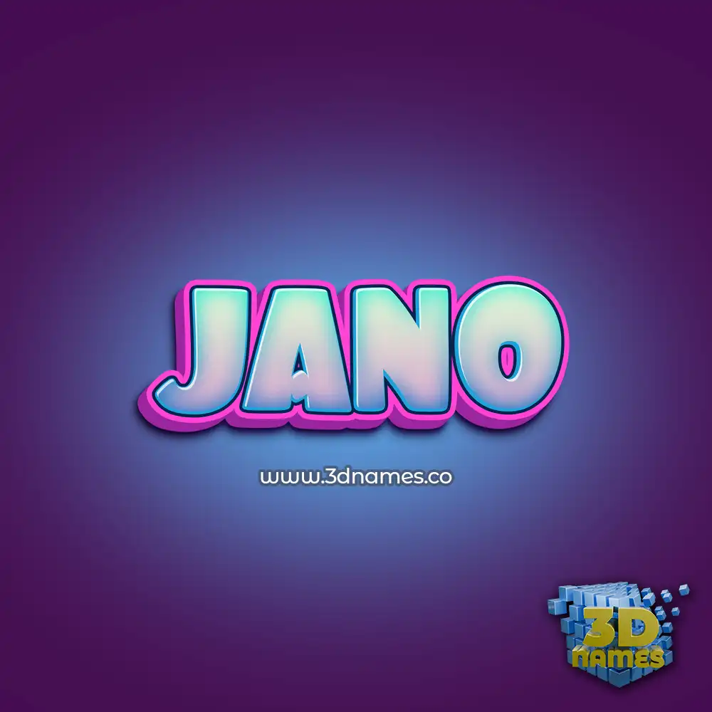 jano in Phat Purple style - 3D name wallpaper