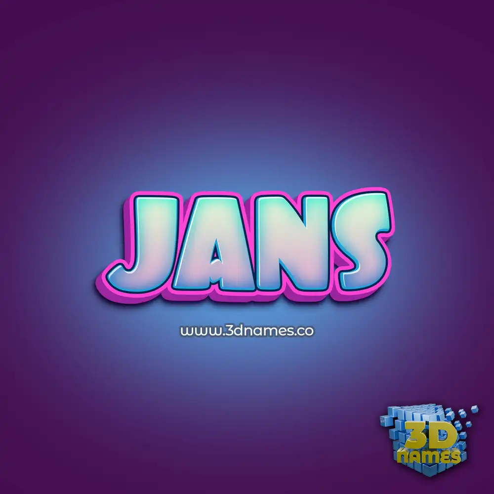 jans in Phat Purple style - 3D name wallpaper