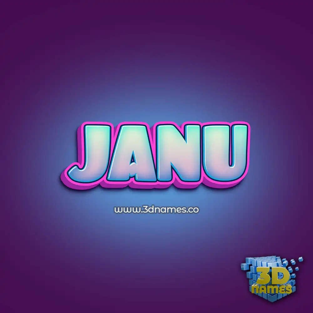 janu in Phat Purple style - 3D name wallpaper