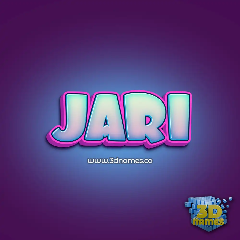 jari in Phat Purple style - 3D name wallpaper
