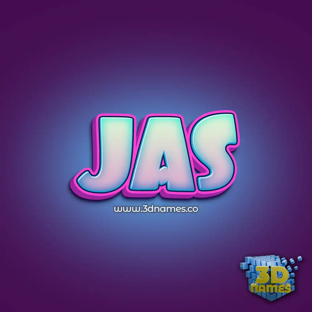 jas in Phat Purple style - 3D name wallpaper