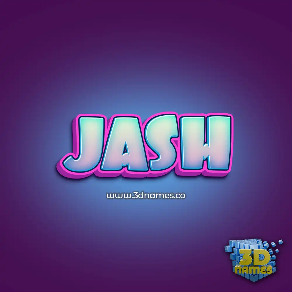 jash in Phat Purple style - 3D name wallpaper